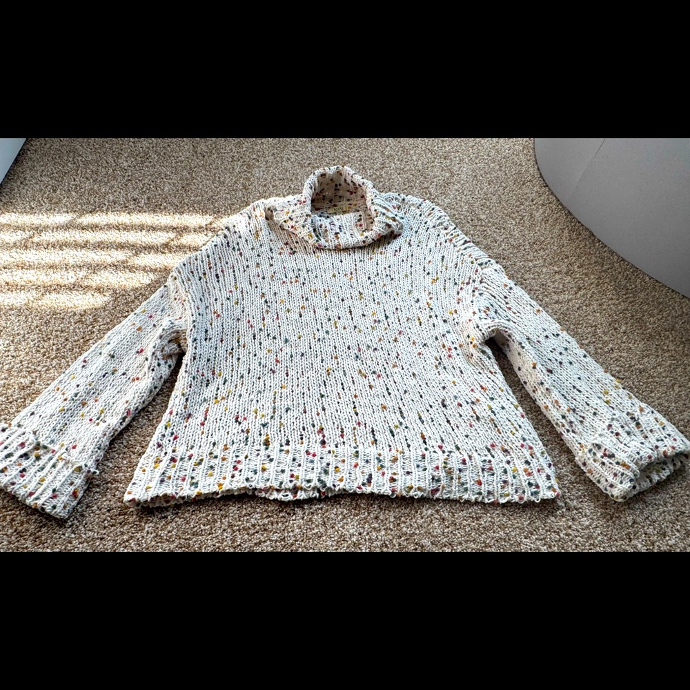 Kori multi-color dot turtleneck sweater